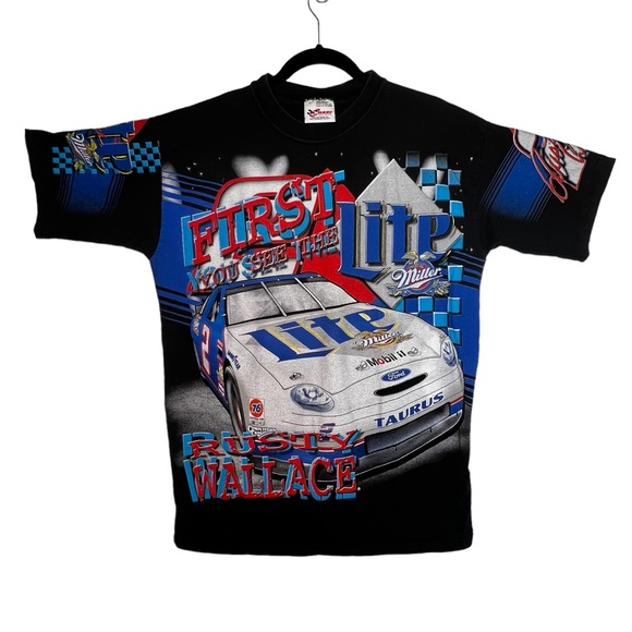 Nascar Other - Vintage Large Graphic Rusty Wallace Miller Lite Nascar Graphic T-Shirt